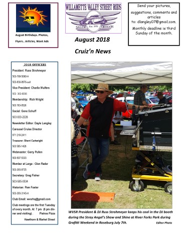 Cruz-N-News August 2018