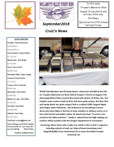 Cruz-N-News September 2018